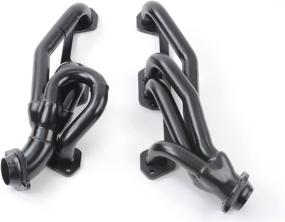 img 1 attached to Enhance Performance with PaceSetter 70-1317 Black Shorty Exhaust Header