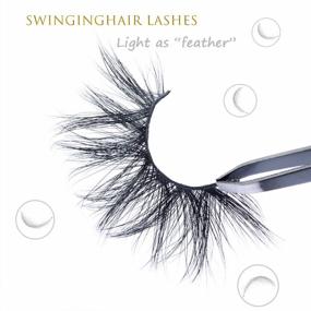 img 1 attached to Get Bold And Beautiful Eyes With SWINGINGHAIR 3D Mink Lashes | Handmade, Reusable And Ideal For Achieving Drama And Natural Glam