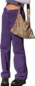 img 4 attached to 👖 Auriviz Corduroy Straight Trousers with Pockets for Girls' Clothing, available in Pants & Capris