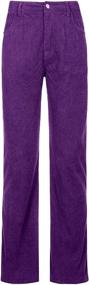 img 2 attached to 👖 Auriviz Corduroy Straight Trousers with Pockets for Girls' Clothing, available in Pants & Capris