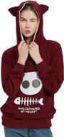 carrier sweatshirt pullover carrying kangaroo cats best in apparel logo