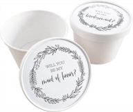 modparty bridesmaid proposal set - 6 boxes for 1 maid of honor & 5 bridesmaids in round boxes logo