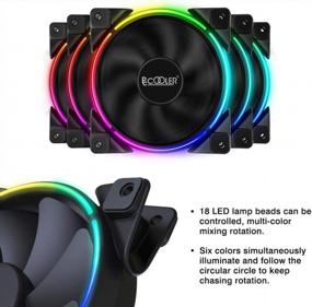 img 1 attached to Pccooler Moonlight Series 120Mm RGB LED Fan - Enhancing PC Performance With Dual Light Loop Quiet Fan And Various Light Modes