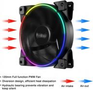 pccooler moonlight series 120mm rgb led fan - enhancing pc performance with dual light loop quiet fan and various light modes logo