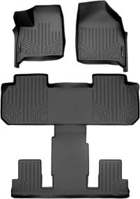 img 4 attached to 🚗 MAXLINER Custom Fit Floor Mats 3 Row Liner Set - Black for 2018-2023 Buick Enclave with 2nd Row Bucket Seats