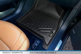 img 2 attached to 🚗 MAXLINER Custom Fit Floor Mats 3 Row Liner Set - Black for 2018-2023 Buick Enclave with 2nd Row Bucket Seats