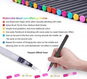 img 1 attached to Tiaoyeer Refillable Watercolor Brush Pens Set - 24 Vibrant Colors With 2 Water Blending Brushes - Perfect For Adult Coloring Books, Painting, Drawing, Comic, Calligraphy, And Safe For Kids