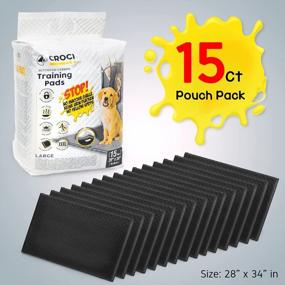 img 3 attached to Ultra Absorbent Charcoal Puppy Pads With Carbon Technology - Large Size And Odor-Control For Easy Dog Training, 15 Count