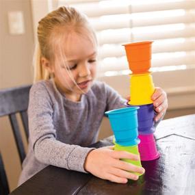 img 2 attached to 🧸 12 Piece Early Learner Toys - Fat Brain Toys Pipsquigz Whirly-Squigz Suction-Kupz Set - 6 Stacking Suction Kupz Toys, 3 PipSquigz, 3 Whirly Squigz Spinners - BPA-Free Silicone - Zippered Storage Case