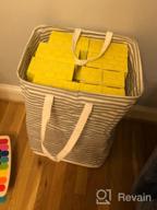 img 1 attached to Large Grey Foldable Laundry Hamper With Long Handles - 72L Storage For Clothes, Toys And More review by Joshua Gallegos