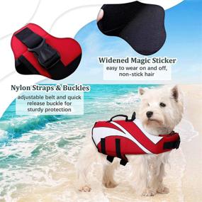 img 2 attached to 🐶 IDOMIK Dog Life Jacket Vest - Ripstop Floatation Lifesaver for Dogs, Reflective Safety Swimsuit Preserver with Adjustable Life Coat and Rescue Handle - Ideal for Small, Medium & Large Dogs - Perfect for Swimming, Surfing, Boating