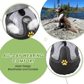 img 3 attached to 🐾 SlowTon Breathable Dog Boots: Protect Your Dog's Paws with Soft Padded Shoes - Waterproof Anti-Slip Rubber Booties for Snow, Hardwood Floors, and More (4-pack, Size #4)