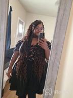 img 1 attached to Pre-Stretched Braiding Hair Extension Ombre Black To Burgundy Professional Crochet Braiding Hair 26 Inch 8 Packs Hot Water Setting Perm Yaki Synthetic Hair For Twist Braids (26Inch,#1B/Bug) review by Raegina Smith