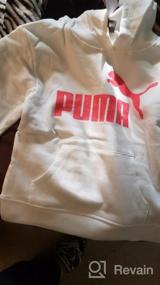 img 3 attached to Пуловер с капюшоном из флиса PUMA для девочек среднего размера.