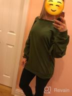 img 1 attached to Women'S Off-Shoulder Baggy Sweatshirt Blouse Long Sleeve Oversized Pullover Jumper review by Dan Buycks