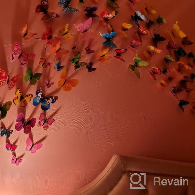 img 1 attached to 3D Colorful Butterfly Wall Stickers DIY Art Decor Crafts For Party Cosplay Wedding Offices Bedroom Room Magnets Glue SmartWallStation 84 PCS Set review by Joe Stax