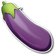 🍆 eggplant emoticon magnet 6.5" decal: a fun addition for your car or truck логотип