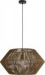 add a rustic touch to your space with rivet pendant light - natural material construction, bulb included! logo