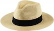stay sun safe with stylish upf50+ panama straw hat for women - b03 straw yellow logo