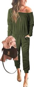 img 3 attached to KAY SINN Shoulder Jumpsuit Elastic Women's Clothing ~ Jumpsuits, Rompers & Overalls