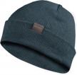 warm your kids this winter with meriwool's merino wool ribbed knit beanie hat logo