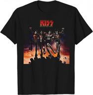 kiss destroyer unisex band tee graphic t-shirt – black official logo