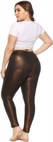 img 1 attached to Cresay Women'S Plus Size Glistening Stretchy Leggings Relaxed Sport Long Lounge Pants