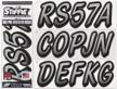 3" alpha numeric registration identification numbers stickers decals for sea-doo spark, inflatable boats, ribs, hypalon/pvc pwc and boats - stiffie whipline silver/black super sticky logo