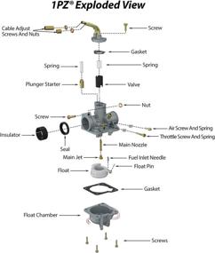 img 3 attached to 🛠️ 1PZ P50-SE1 Carburetor Kit with Air Filter, Fuel Filter & Throttle Choke Cable - Yamaha Y-Zinger PW50 1981-2021 Replacement