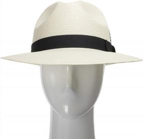 img 3 attached to Classic Straw Panama Hat With Exotic Feather Accent - ULTRAFINO Fedora GULLPORT Reward