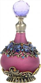img 4 attached to YUFENG Vintage Crystal Perfume Bottle 25Ml In Elegant Purple