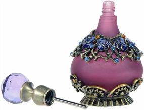 img 3 attached to YUFENG Vintage Crystal Perfume Bottle 25Ml In Elegant Purple