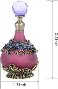img 2 attached to YUFENG Vintage Crystal Perfume Bottle 25Ml In Elegant Purple