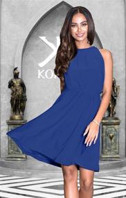 img 1 attached to KOH Sleeveless Bridesmaid Wedding Sundress Women's Clothing : Dresses