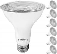 ul listed led par30 flood light bulb (6 pack), 11w dimmable, 75w equivalent, 5000k bright white, 850 lumens indoor outdoor spotlight bulb wet rated e26 standard base logo