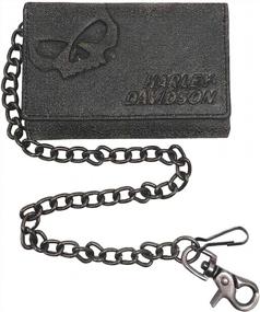 img 2 attached to 👛 Stylish Harley Davidson Burnished Tri Fold Wallet - BM2625L TanBlk - Buy Now!