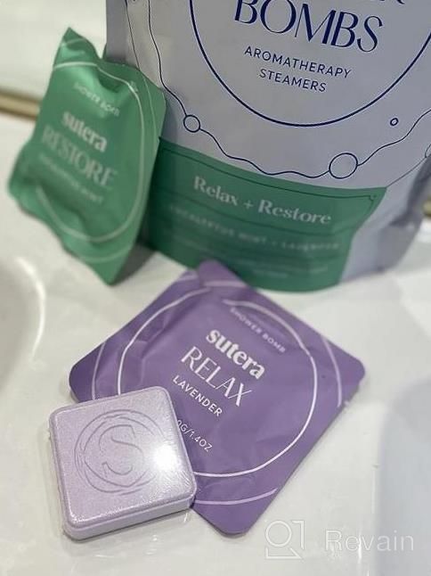 img 1 attached to Sutera 12 Pack Natural Shower Steamers For Women And Men - Gift Of Slow Dissolving Bath Bombs Brings Real Aromatherapy Spa Experience By Premium Essential Oils (Energize Invigorate Set) review by Vanessa Campbell