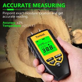 img 3 attached to Digital Wood Moisture Meter - Pin-Type Moisture Detector For Building Materials, Firewood, Walls, Floors, And Paper - Yellow Dampness Tester For Water Leak Detection