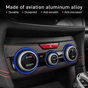 img 2 attached to 🔵 Enhance Your Subaru's Interior with MOCHENT AC Climate Control Knob Outer Ring Covers - Subaru Crosstrek 2018-2023, Forester 2019-2022, Impreza 2017-2022 - Blue, Air Condition Switch Volume Control Trim - Premium Subaru Car Accessories