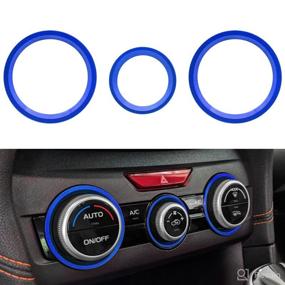 img 4 attached to 🔵 Enhance Your Subaru's Interior with MOCHENT AC Climate Control Knob Outer Ring Covers - Subaru Crosstrek 2018-2023, Forester 2019-2022, Impreza 2017-2022 - Blue, Air Condition Switch Volume Control Trim - Premium Subaru Car Accessories