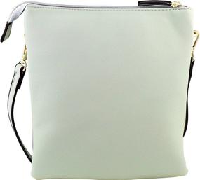 img 3 attached to BRENTANO Women's Double Zip 👜 Pocket Crossbody Handbag in Crossbody Bags Collection