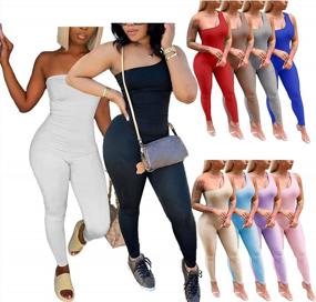 img 2 attached to Unleash Your Inner Bombshell In Adogirl'S One Shoulder Bodycon Jumpsuit