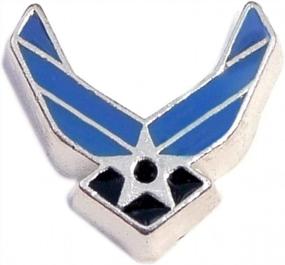 img 4 attached to Air Force Logo Floating Locket Charm Pendant Necklace Jewelry