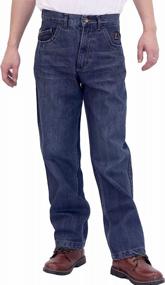 img 3 attached to Stay Safe And Stylish With KONRECO Flame Resistant Jeans For Men: Heavy Duty Denim With Pre-Washed Relaxed Fit - 14Oz FR Pants