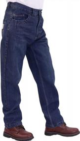 img 1 attached to Stay Safe And Stylish With KONRECO Flame Resistant Jeans For Men: Heavy Duty Denim With Pre-Washed Relaxed Fit - 14Oz FR Pants