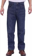 stay safe and stylish with konreco flame resistant jeans for men: heavy duty denim with pre-washed relaxed fit - 14oz fr pants logo