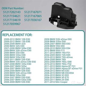 img 2 attached to 🔒 HQPASFY Передний левый электропривод замка двери для BMW E60 E65 E70 E90 E92 (1 3 5 7 M N X3 X5 Z4) Заменяет # 51217202143, 51217167071, 51217154621.