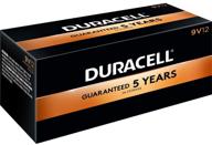 🔋прочные щелочные батареи duracell coppertop 9v - долговечный универсальный источник питания для дома и бизнеса - 12 штук в упаковке! логотип