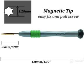 img 1 attached to 🪛 T4 Torx Screwdriver, Torx T4 Screwdriver, S2 High Alloy Steel Head, Magnetic Tip, Rotating Cap, Anti-slip Grip, 6 Point Star Screwdriver for Speaker, Computer, Shimano Reel, Oakley TwoFace Sunglasses"