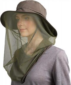 img 3 attached to Flammi Mosquito Head Net Hat Safari Hat UPF 50+ Sun Protection Fishing Boonie Hat Cap Outdoor For Men/Women